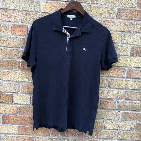 Vintage Burberry London Polo Button Up Shirt Large - Picture 1 of 6